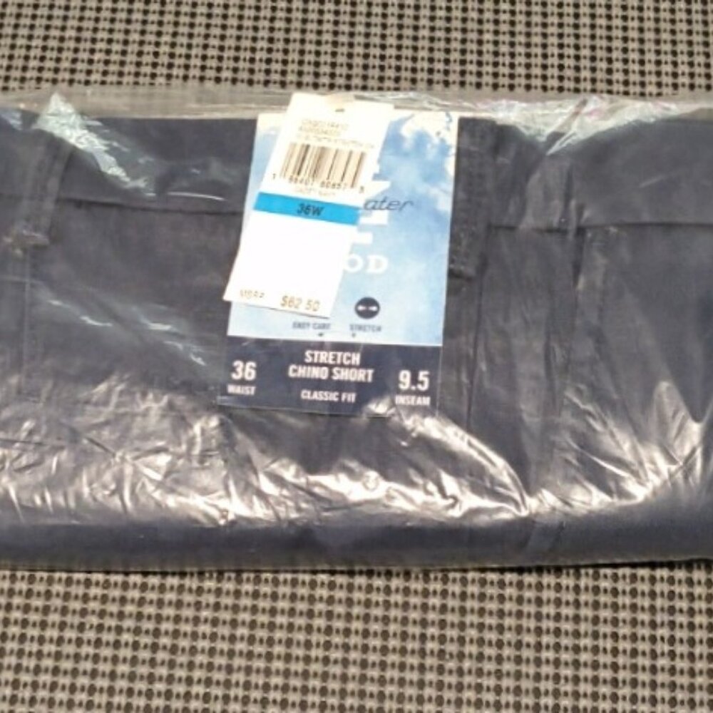 Izod Mens Saltwater 9.5 Inch Flat Front Chino Short-36W-Sold